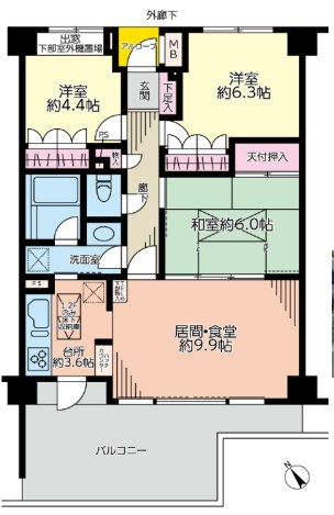 藤和シティホームズ西葛西 102号室 間取り