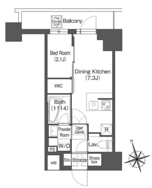 コンフォリア日暮里 間取り図