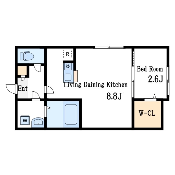 KLEIS一之江 202号室 間取り