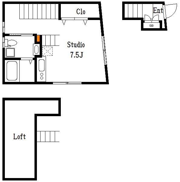 スペーシア墨田 201号室 間取り
