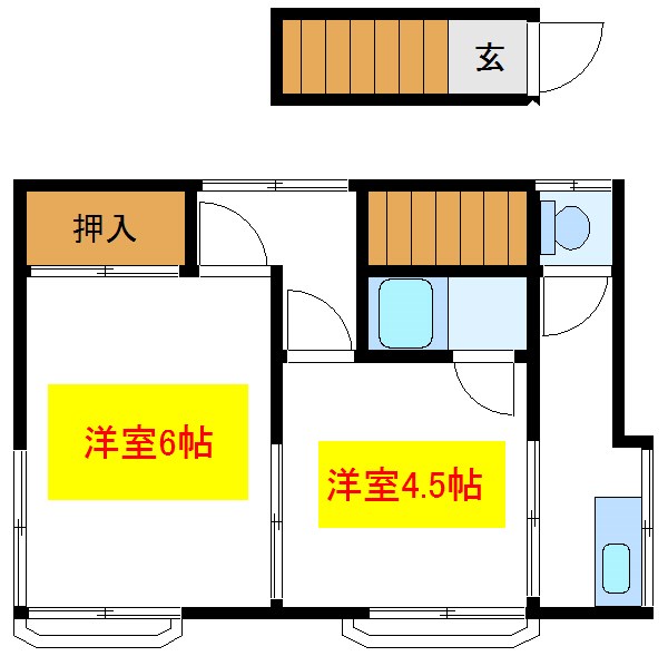 千草荘 B 間取り