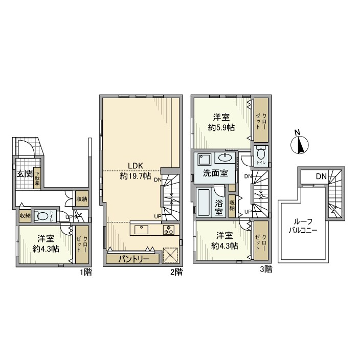 田端戸建 間取り