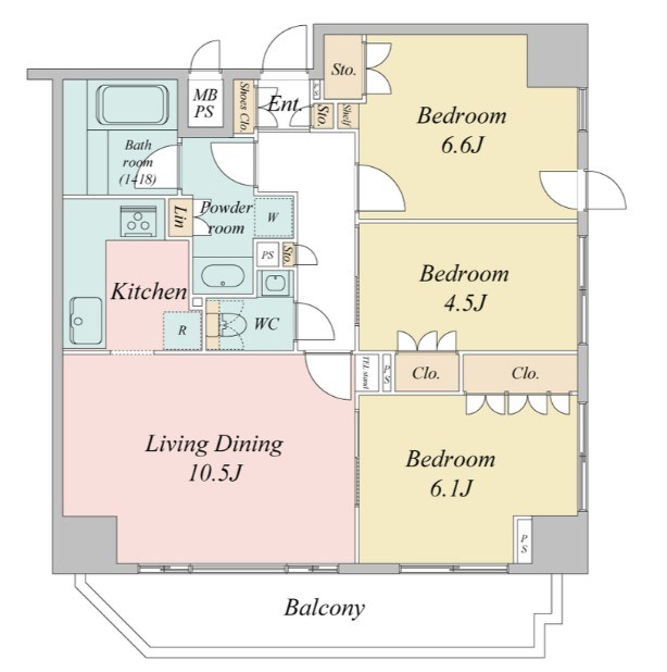 ドゥーエ日本橋 間取り