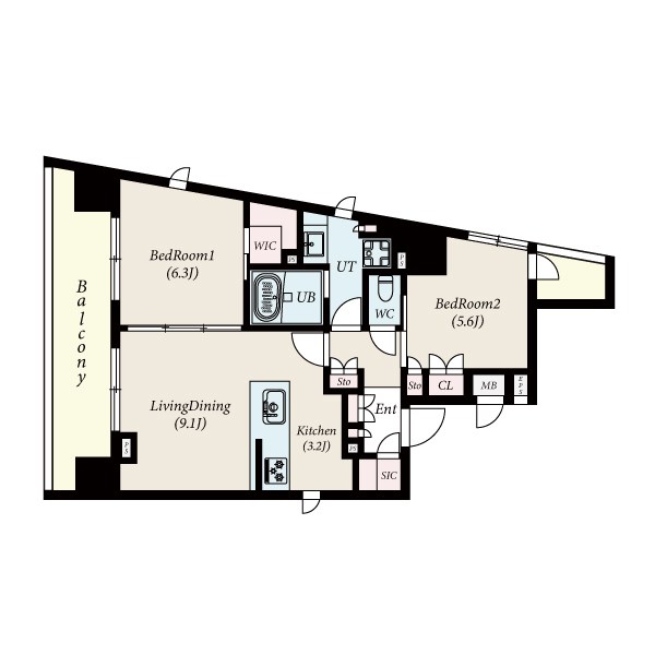 ベルジューレ日本橋  間取り