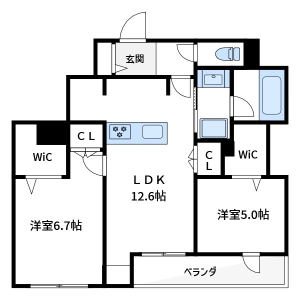 メゾンクレール谷在家 間取り