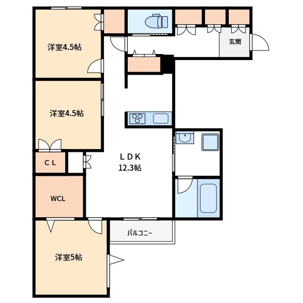 メゾンクレール谷在家 間取り