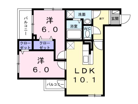 アリーサコート　セント 間取り図