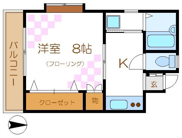 ハイツマコトC 間取り図