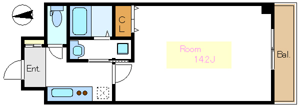 シュポール清澄白河  202号室 間取り