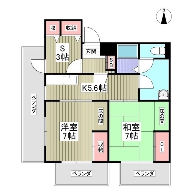 URBAN　TERRACE亀有 間取り