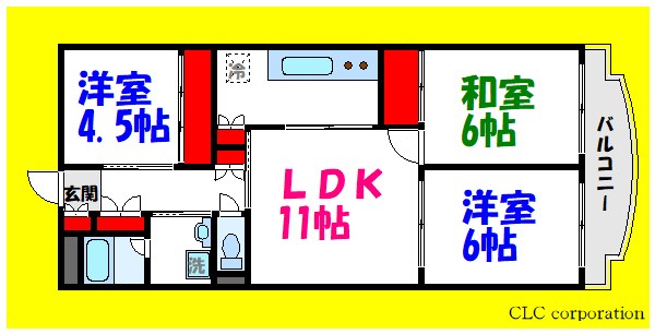 グランシェール市川 間取り図