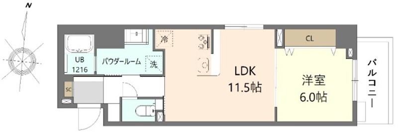 ウエサカ　ステューディオ 間取り図