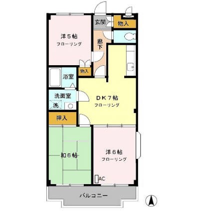 フラワーフィールドマンション 間取り