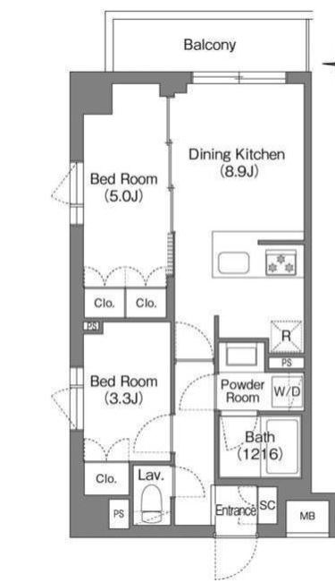 ＢＰＲレジデンス大島  間取り