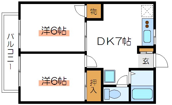 サンライズパレスⅡ 間取り図