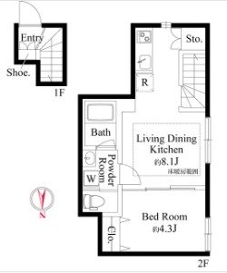 ウッドクレスト荒川レジデンス 間取り図