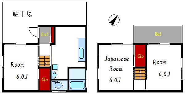 本一色２丁目貸家 間取り図