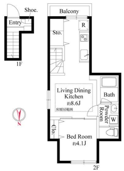 ウッドクレスト荒川レジデンス 間取り図