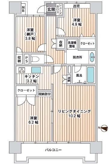 セブン・ナルケマンション 間取り図