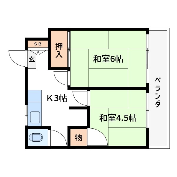 第一新中川荘 間取り図