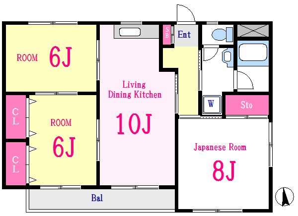 市川コーポⅢ 間取り図