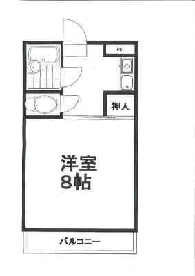 松屋コーポ 207号室 間取り