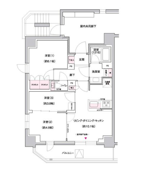 ジェイグランコート上野入谷 間取り