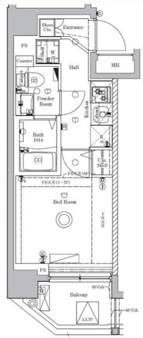 ユリカロゼ新小岩 間取り図