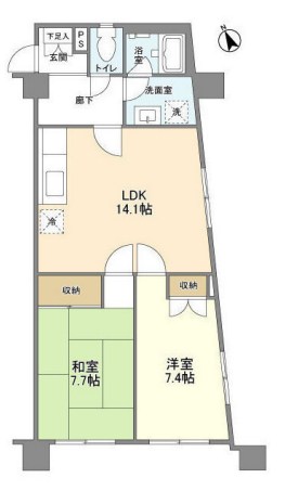 アパートメントけやき通り中葛西 703号室 間取り