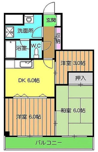 ドミールヒノデKANAMORI 間取り図