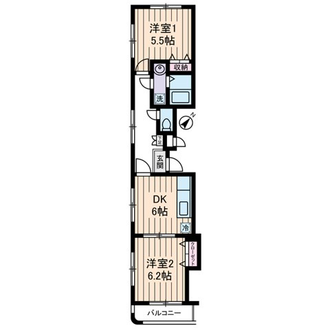 パレドール・タケダ 201号室 間取り
