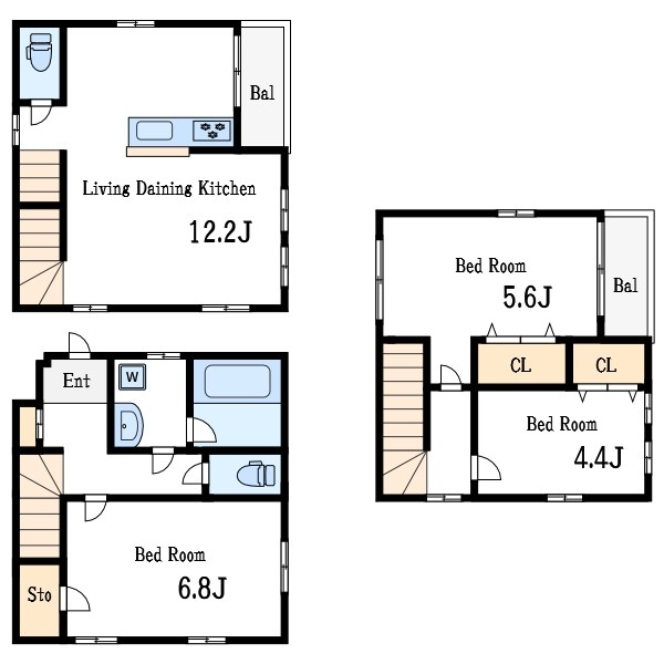 仮称）ミ・パティオB棟 間取り図