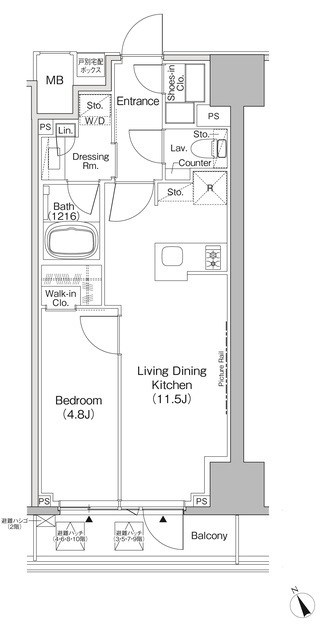 ザ・パークハビオ日本橋茅場町 間取り
