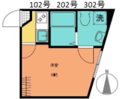 NanoCare nishiarai 102号室 間取り