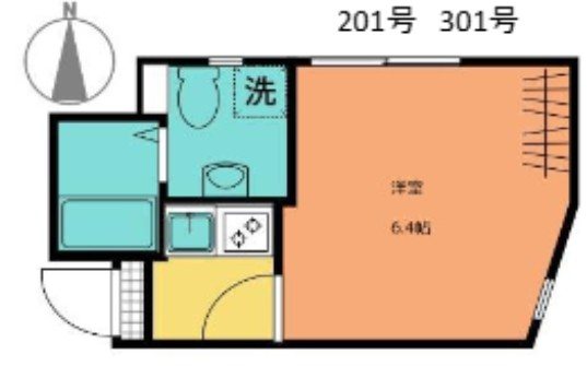 NanoCare nishiarai 201号室 間取り
