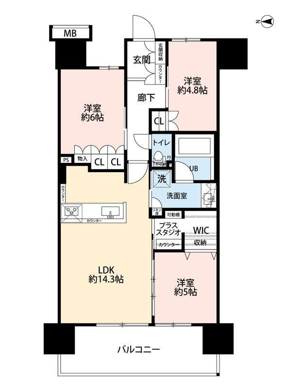 イニシア新小岩ローレルコート 間取り図