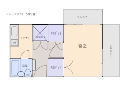 シャングリラⅡ    501号室 間取り