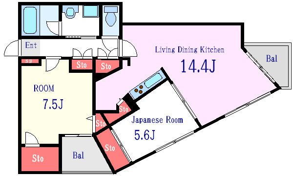 イリップス船堀 間取り図