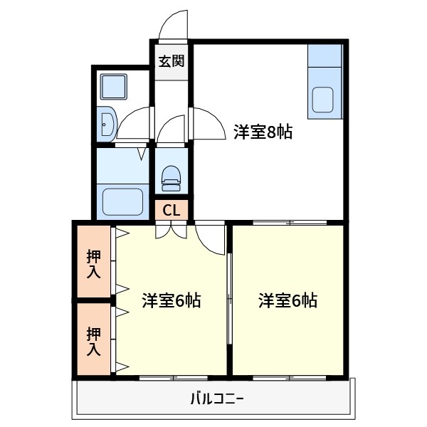 リバーリッチ第２川富ビル 間取り図