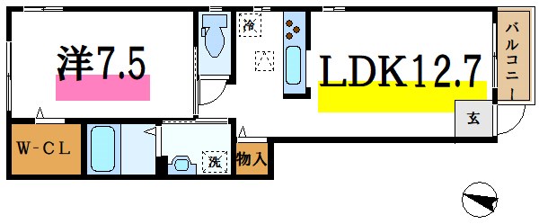 アムール　クールダンジュ 間取り図
