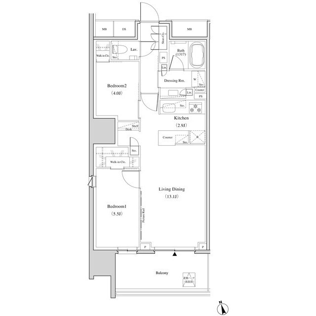 ザ・パークハビオ北千住 間取り