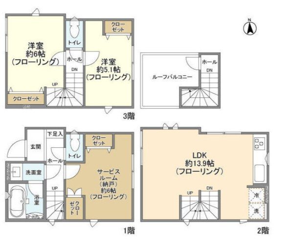 Kolet日暮里 間取り図