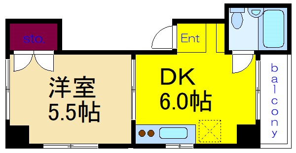 上中里コーポ  間取り