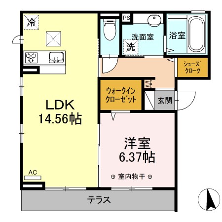 Twin Reve Higashisuna　Ⅱ  302号室 間取り
