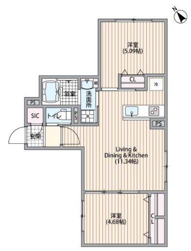 エルファーロ日暮里 間取り図