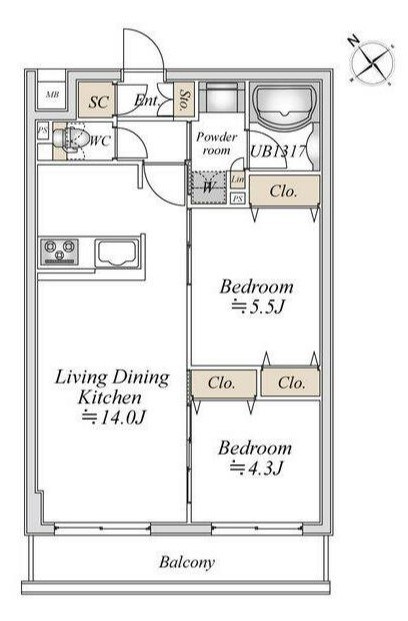 リアナアートパーク西葛西 間取り図
