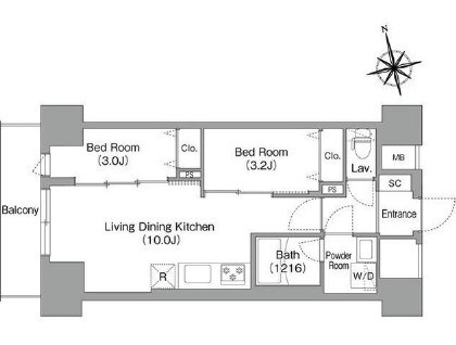 コンフォリア・リヴ南砂町EAST  間取り図