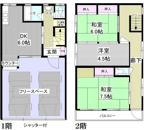 浅草５丁目貸家 間取り図