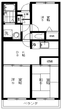 シャルマン北葛西 A棟 間取り図