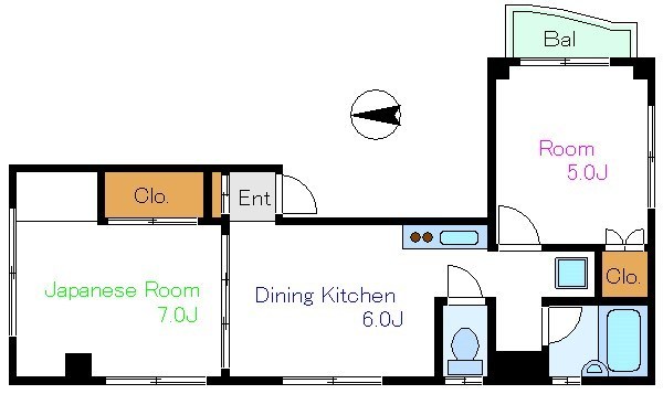 コーポアブニール 402号室 間取り